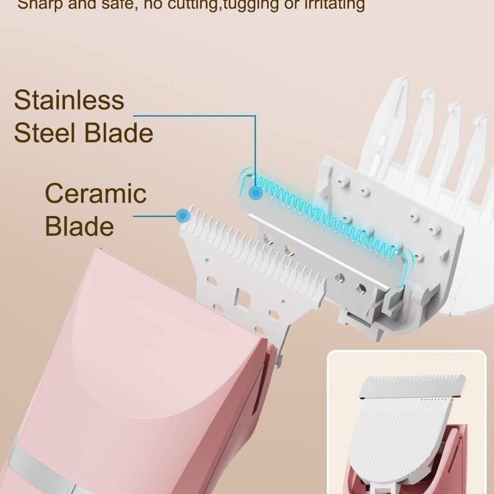 Electric Bikini Trimmer Shaver for Women, Rechargeable, Wet/Dry Use